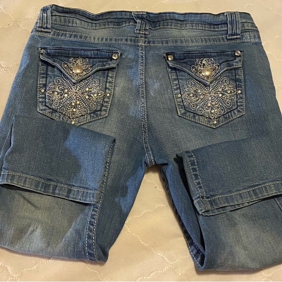 Suko Jeans Denim - Suko Embellished Blue Denim Jeans